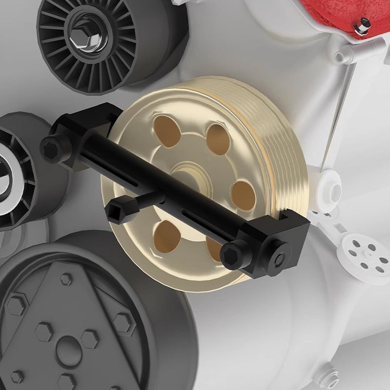 UTMALL Universal Ribbed Drive Pulley Crankshaft Remover Tool Puller for A/C Unit Water Pumps - Image 4